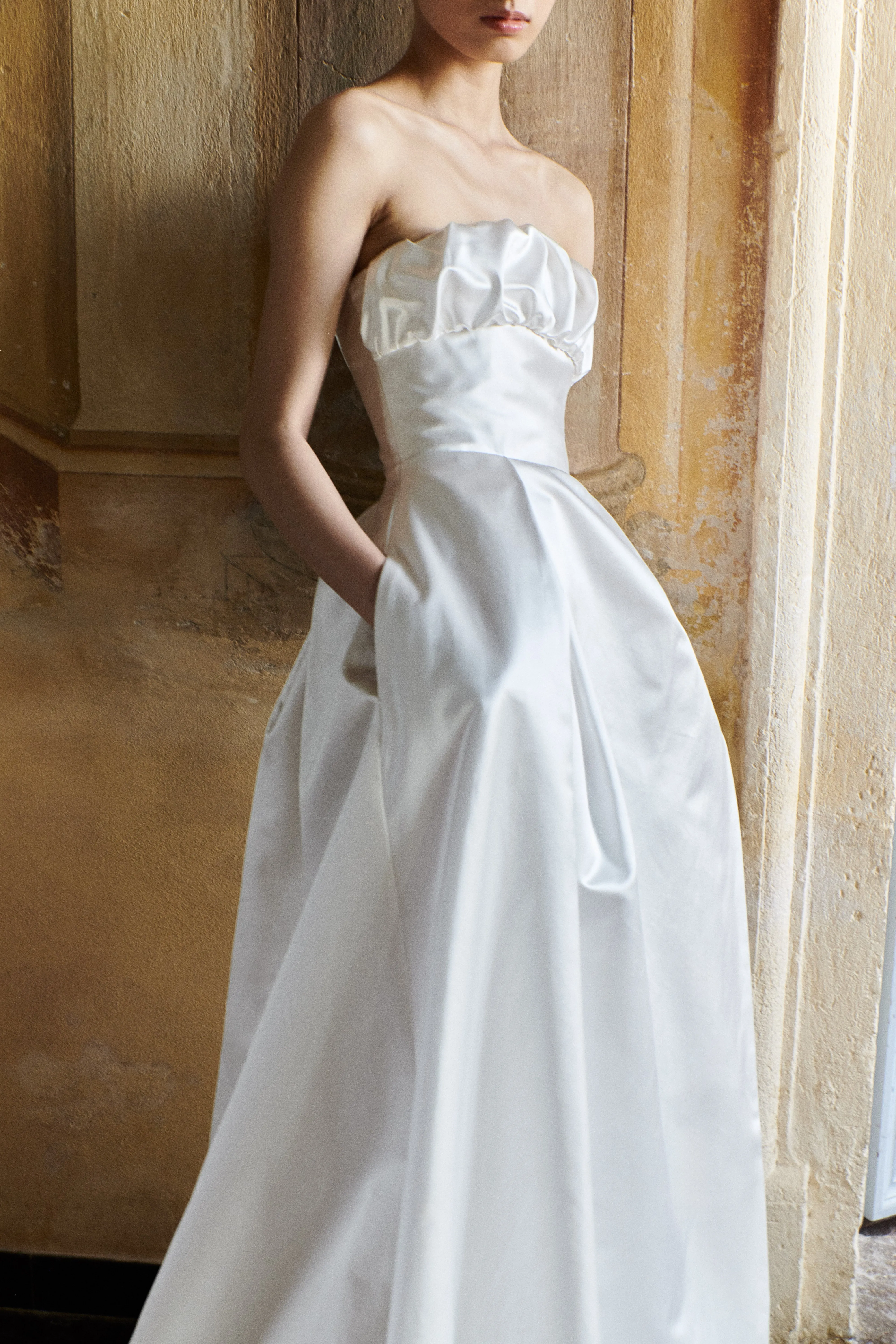 STYLE 139 // DUCHESSE SATIN GOWN WITH WRAP SKIRT sold by THE OWN STUDIO product image thumbnail 2