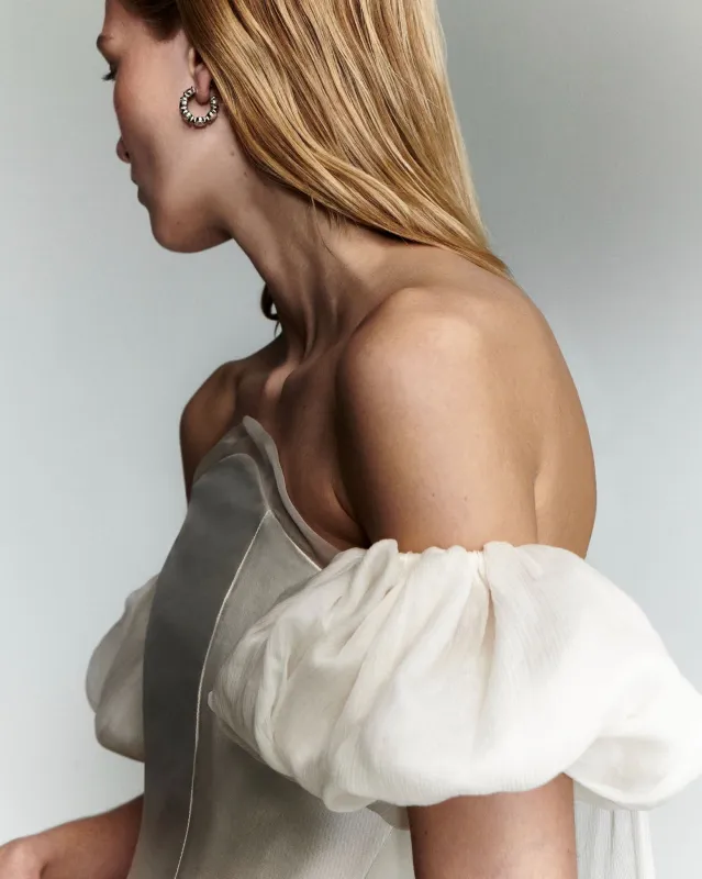 STYLE 105 // SILK ORGANZA AND CHIFFON CAPE sold by THE OWN STUDIO