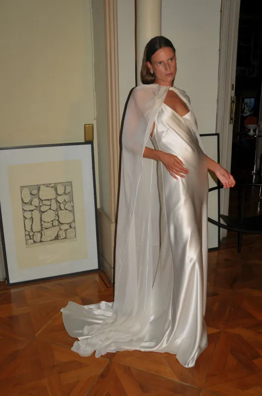 STYLE 037 // SILK CHIFFON CAPE sold by THE OWN STUDIO