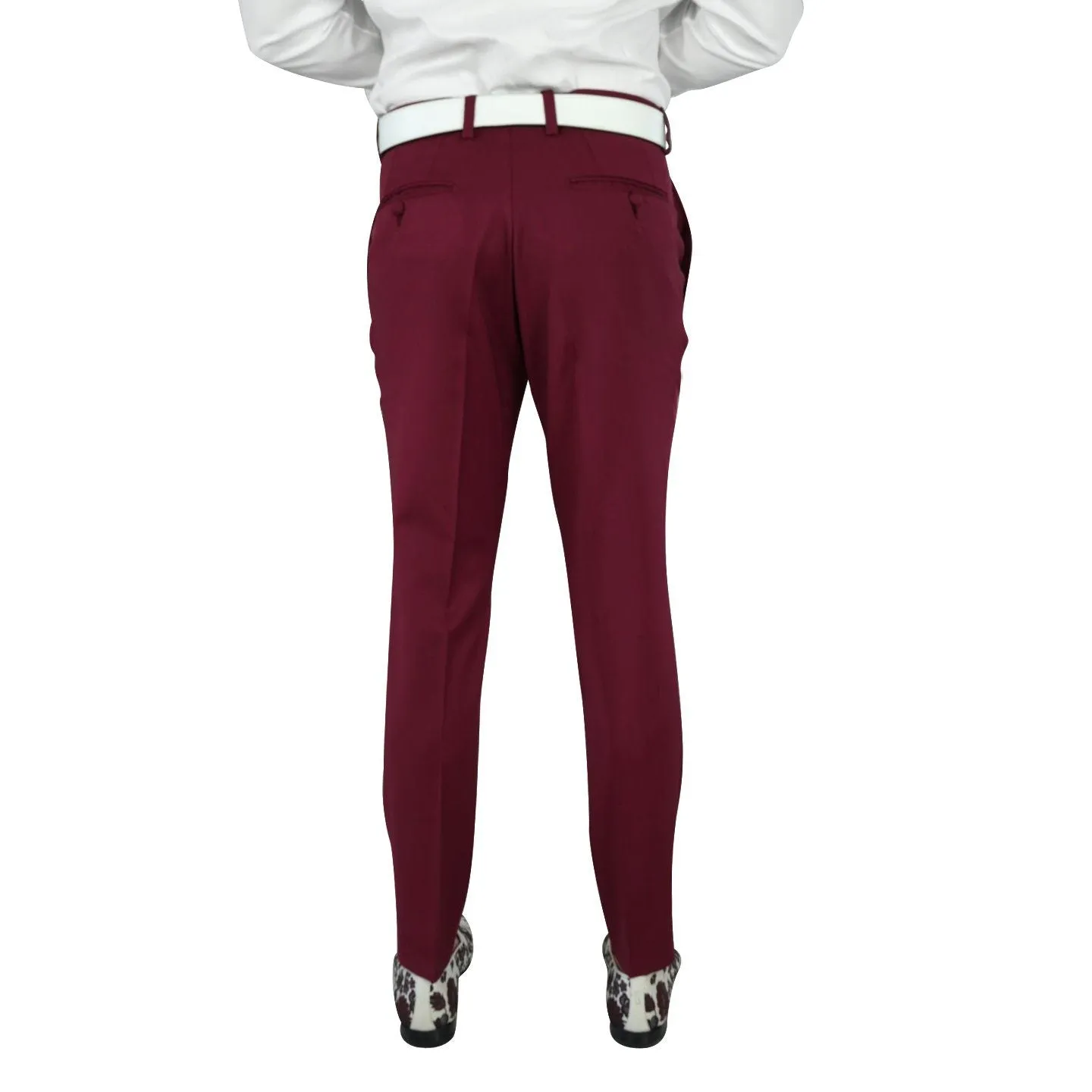 Burgundy Trousers @ The Vault sold by Sebastian Cruz Couture product image thumbnail 4