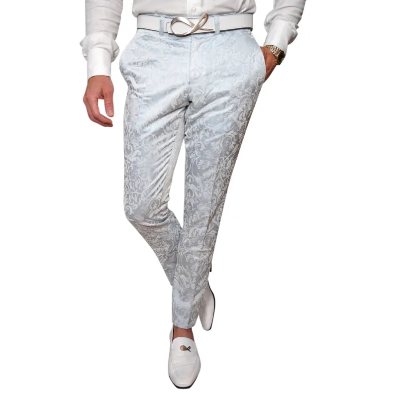 Blu Ghiaccio Paisley Trousers @ The Vault made by Sebastian Cruz Couture