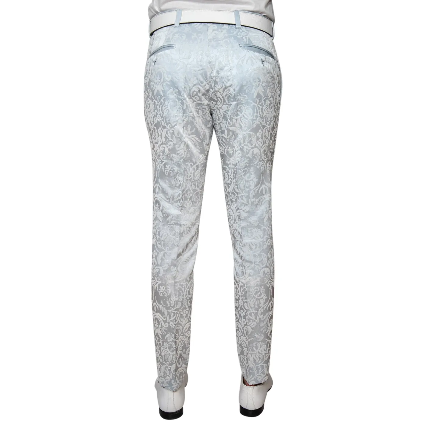 Blu Ghiaccio Paisley Trousers @ The Vault sold by Sebastian Cruz Couture product image thumbnail 4