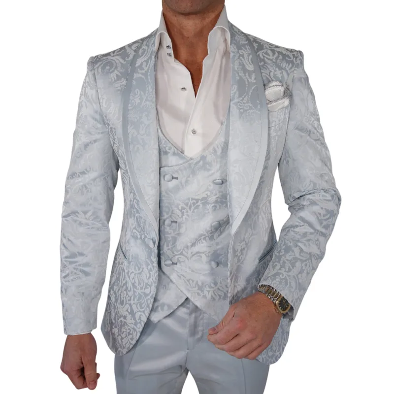 Blu Ghiaccio Dinner Jacket @ The Vault sold by Sebastian Cruz Couture