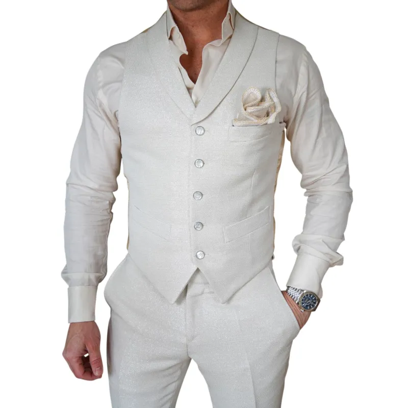 Frost Perla Ciottoli Waistcoat sold by Sebastian Cruz Couture