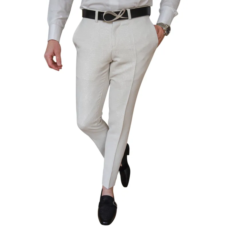 Frost Perla Tuxedo Trousers sold by Sebastian Cruz Couture