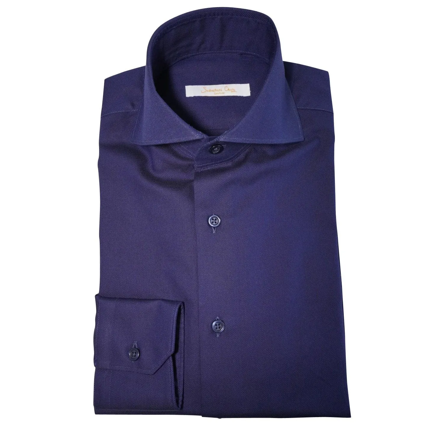 Blu Birdseye Dress Shirt @ The Vault sold by Sebastian Cruz Couture product image thumbnail 3