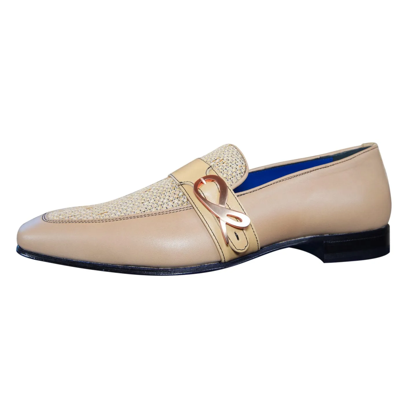 Tan Cestino Monk Rose Gold Loafer @ The Vault sold by Sebastian Cruz Couture product image thumbnail 5