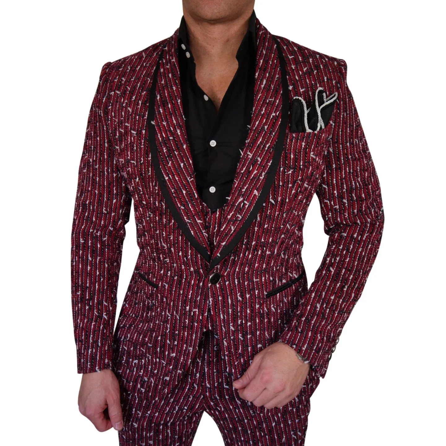 Ruby Boucle Smoking Jacket sold by Sebastian Cruz Couture product image thumbnail 4