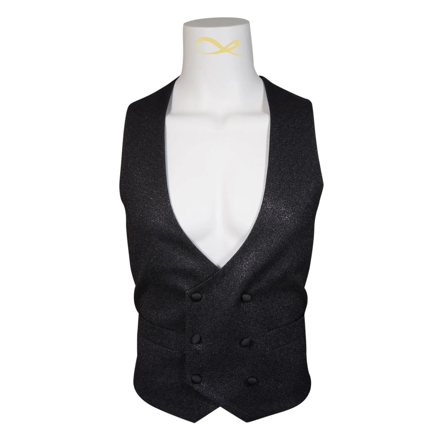 Onyx Lustro Naked Double Breasted Waistcoat sold by Sebastian Cruz Couture product image thumbnail 2