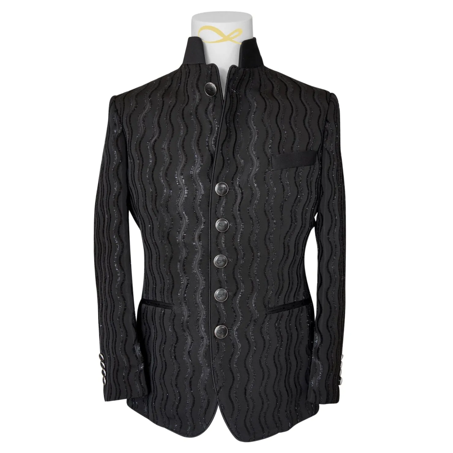 Rippled Inox Mandani Jacket sold by Sebastian Cruz Couture product image thumbnail 4