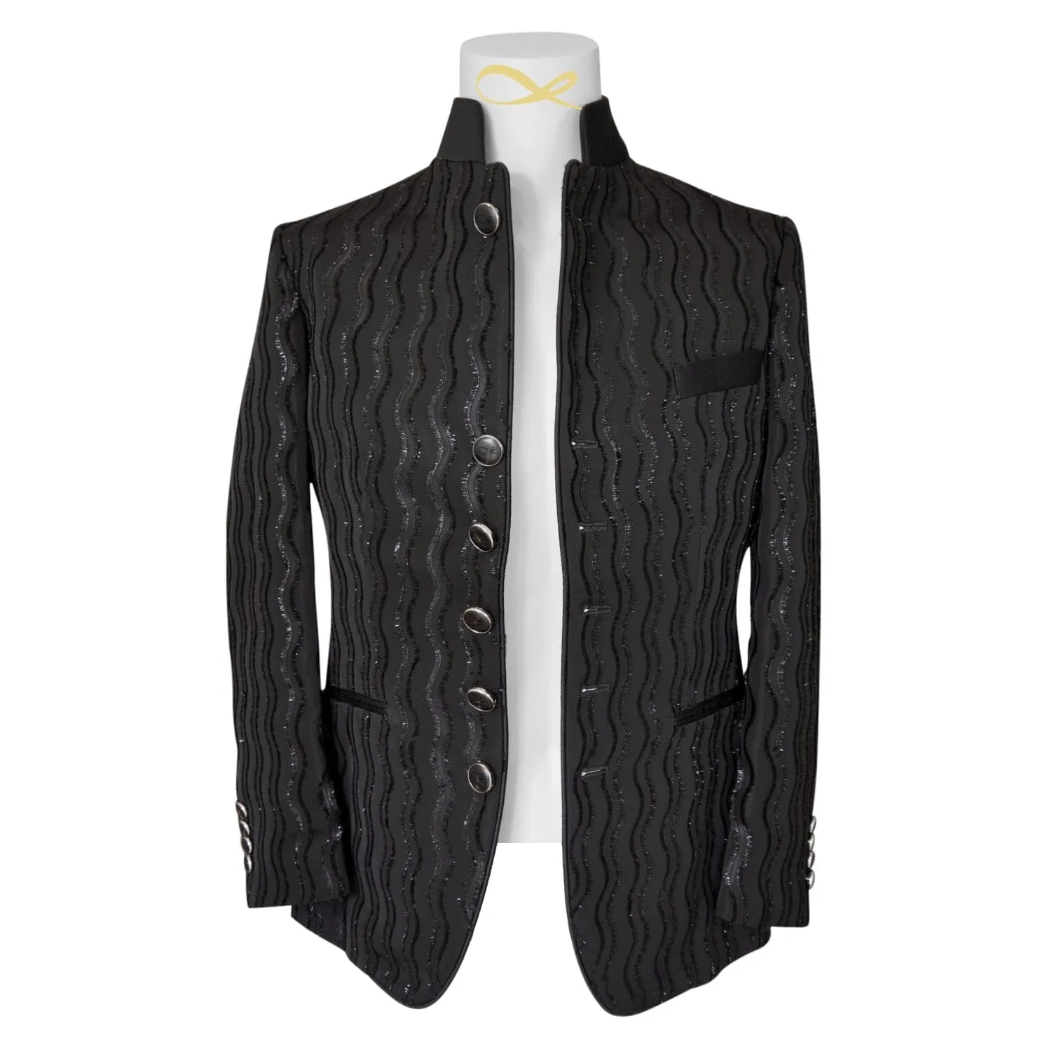 Rippled Inox Mandani Jacket sold by Sebastian Cruz Couture product image thumbnail 5