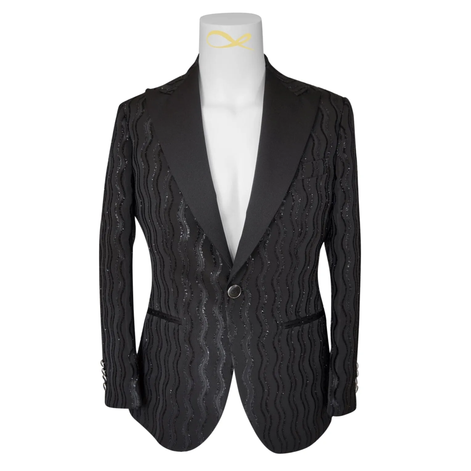 Rippled Inox Jacket sold by Sebastian Cruz Couture product image thumbnail 4