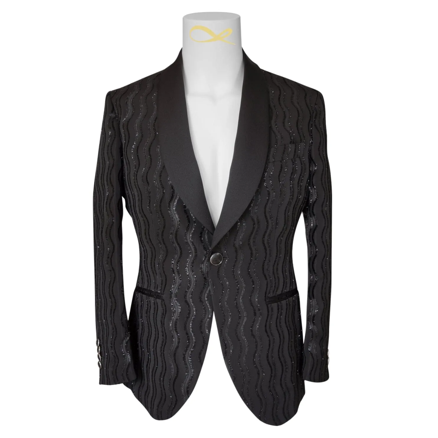 Rippled Inox Dinner Jacket sold by Sebastian Cruz Couture product image thumbnail 3