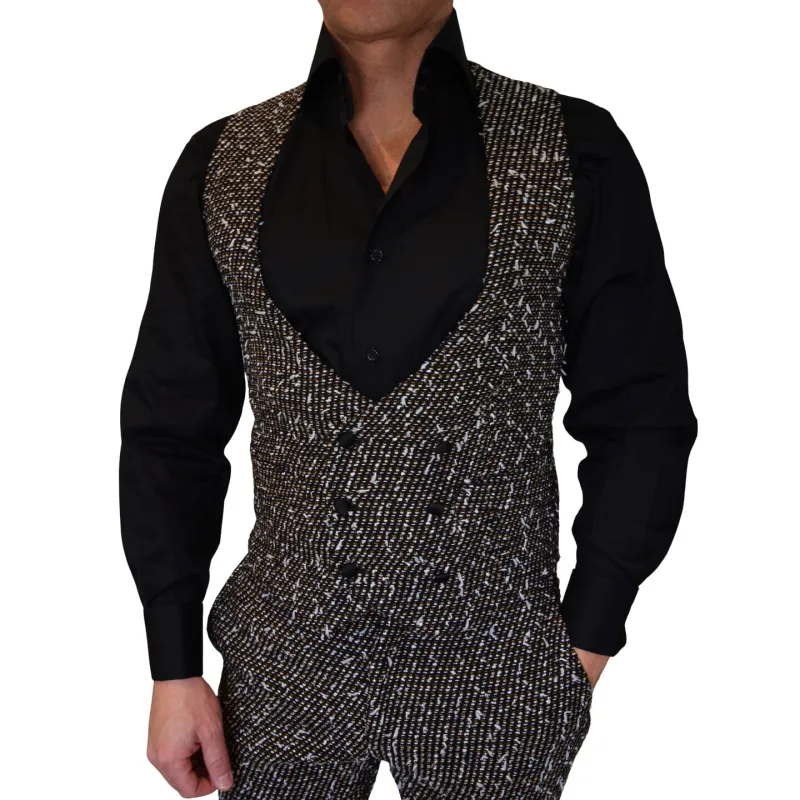 Tourmaline Boucle Naked Ciottoli Waistcoat sold by Sebastian Cruz Couture