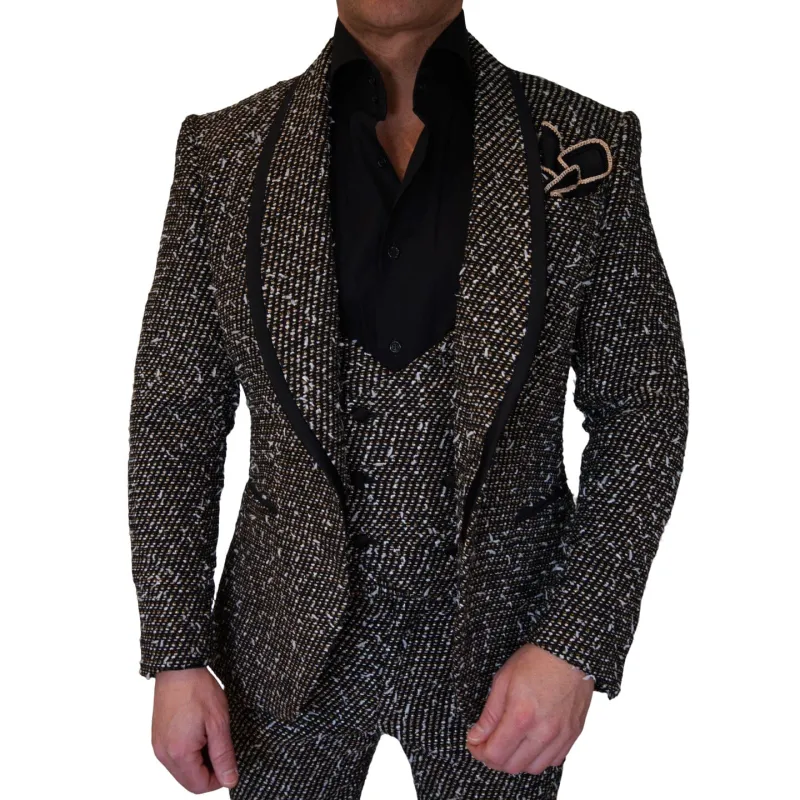 Tourmaline Boucle Smoking Jacket sold by Sebastian Cruz Couture