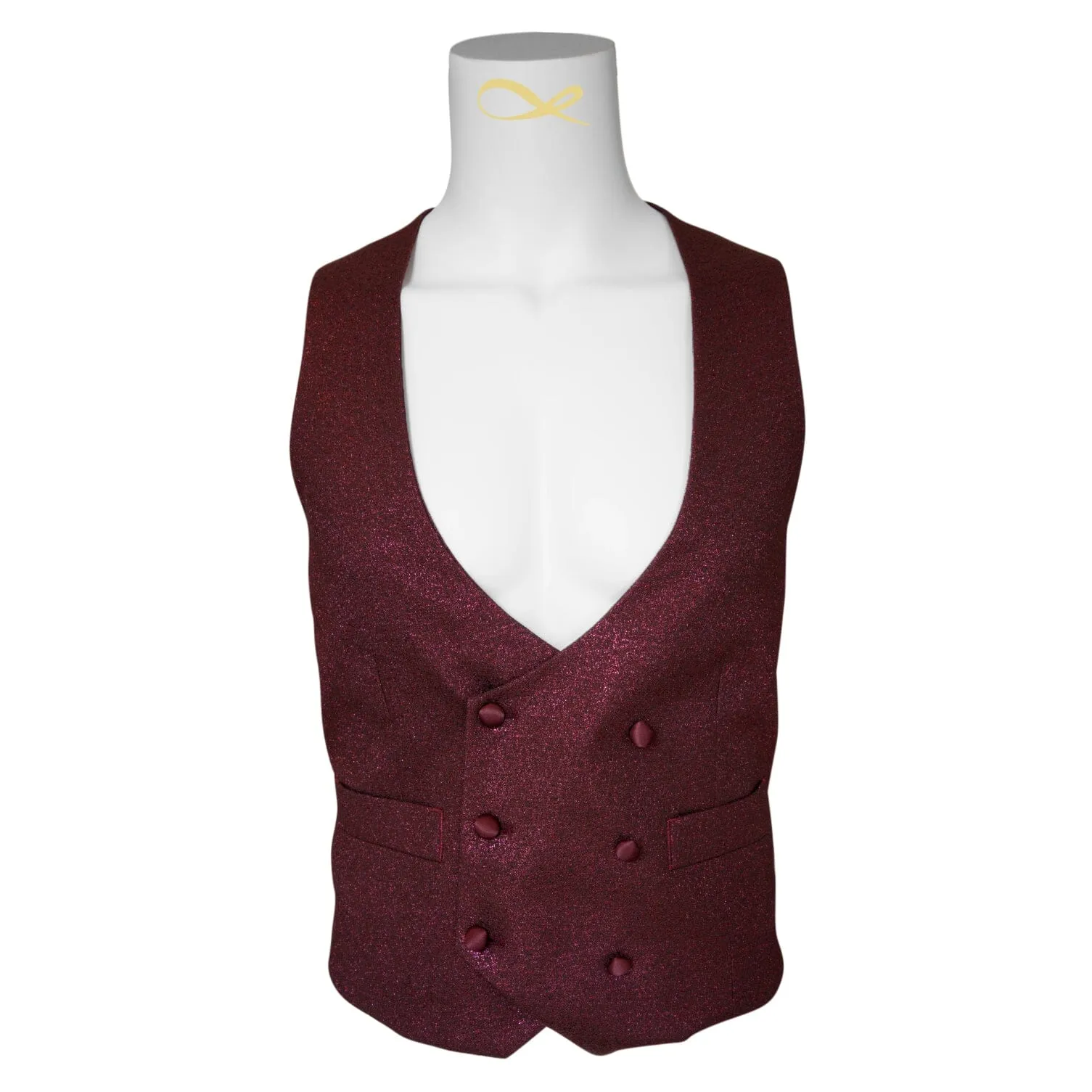 Scarlet Lustro Naked Double Breasted Waistcoat sold by Sebastian Cruz Couture product image thumbnail 3