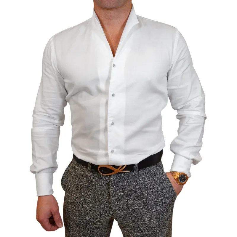 White Solopezzo Dress Shirt @ The Vault sold by Sebastian Cruz Couture
