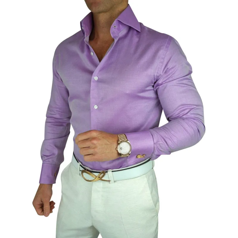Violet Twill Dress Shirt @ The Vault sold by Sebastian Cruz Couture