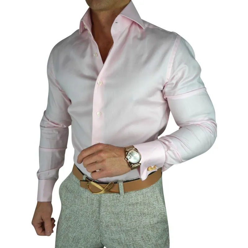 Pink Oxford Dress Shirt @ The Vault sold by Sebastian Cruz Couture