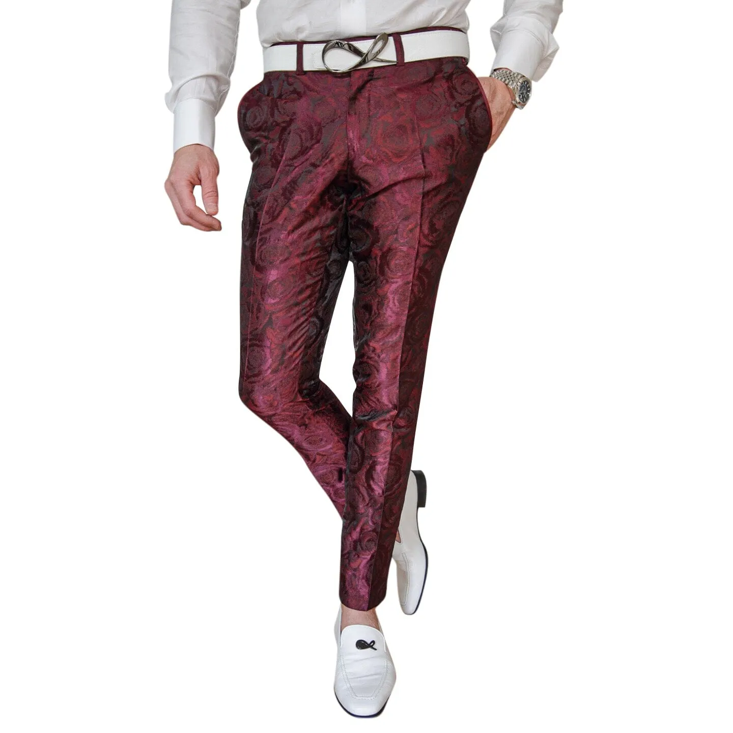 Garnet Rosa Trousers @ The Vault sold by Sebastian Cruz Couture