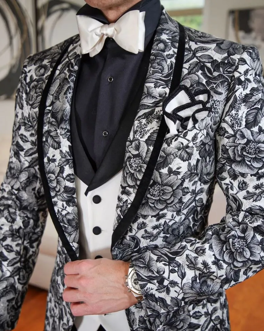 Nero Rosa Dinner Jacket @ The Vault sold by Sebastian Cruz Couture product image thumbnail 2