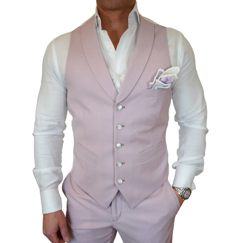 Blush Crespo Hampton Ciottoli Waistcoat sold by Sebastian Cruz Couture