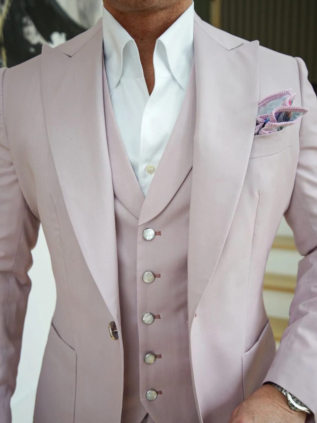 Blush Crespo Hampton Jacket sold by Sebastian Cruz Couture product image thumbnail 2