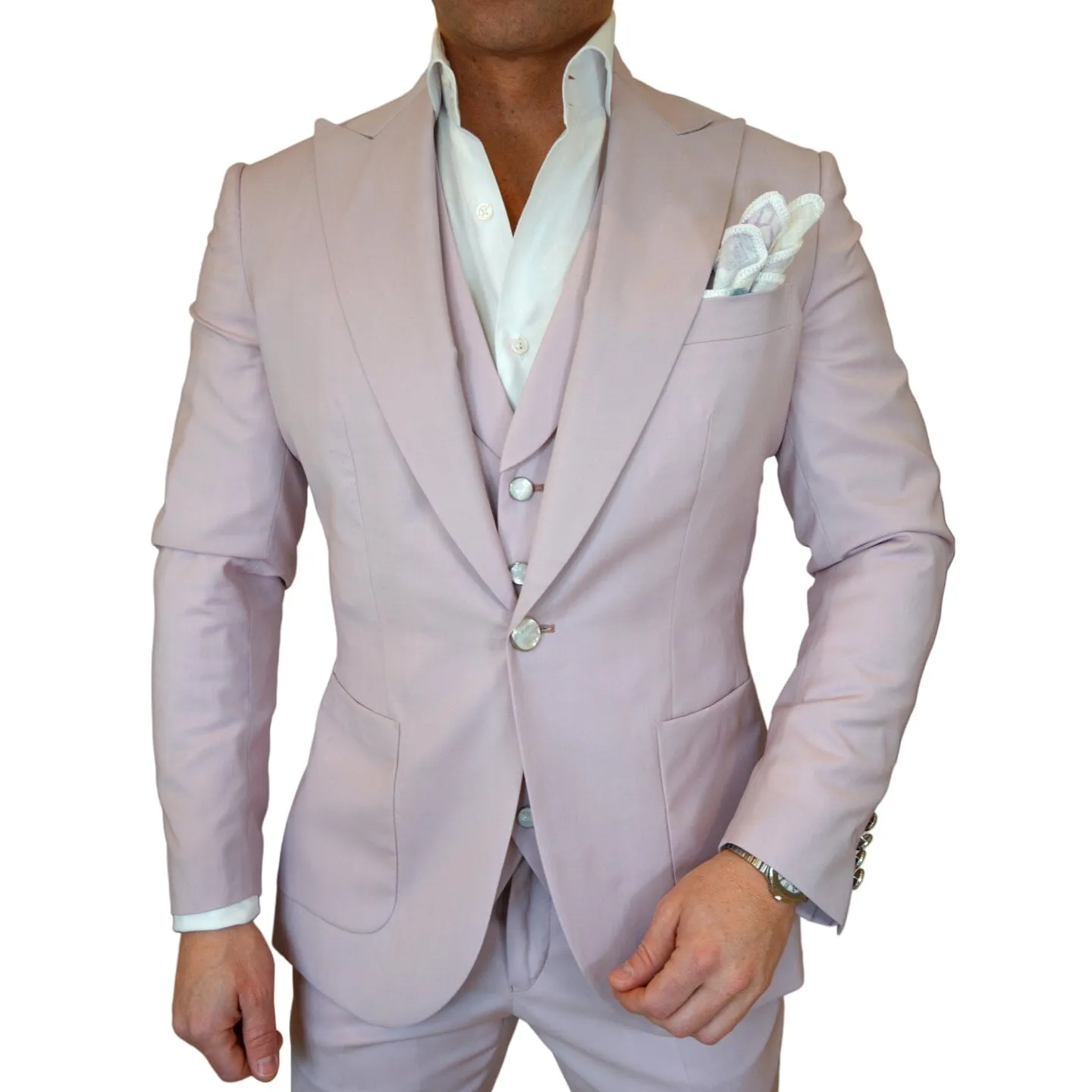 Blush Crespo Hampton Jacket sold by Sebastian Cruz Couture product image thumbnail 3