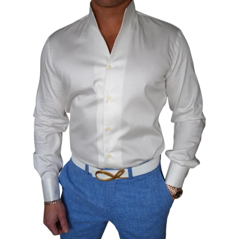 Pearl Solopezzo Dress Shirt sold by Sebastian Cruz Couture
