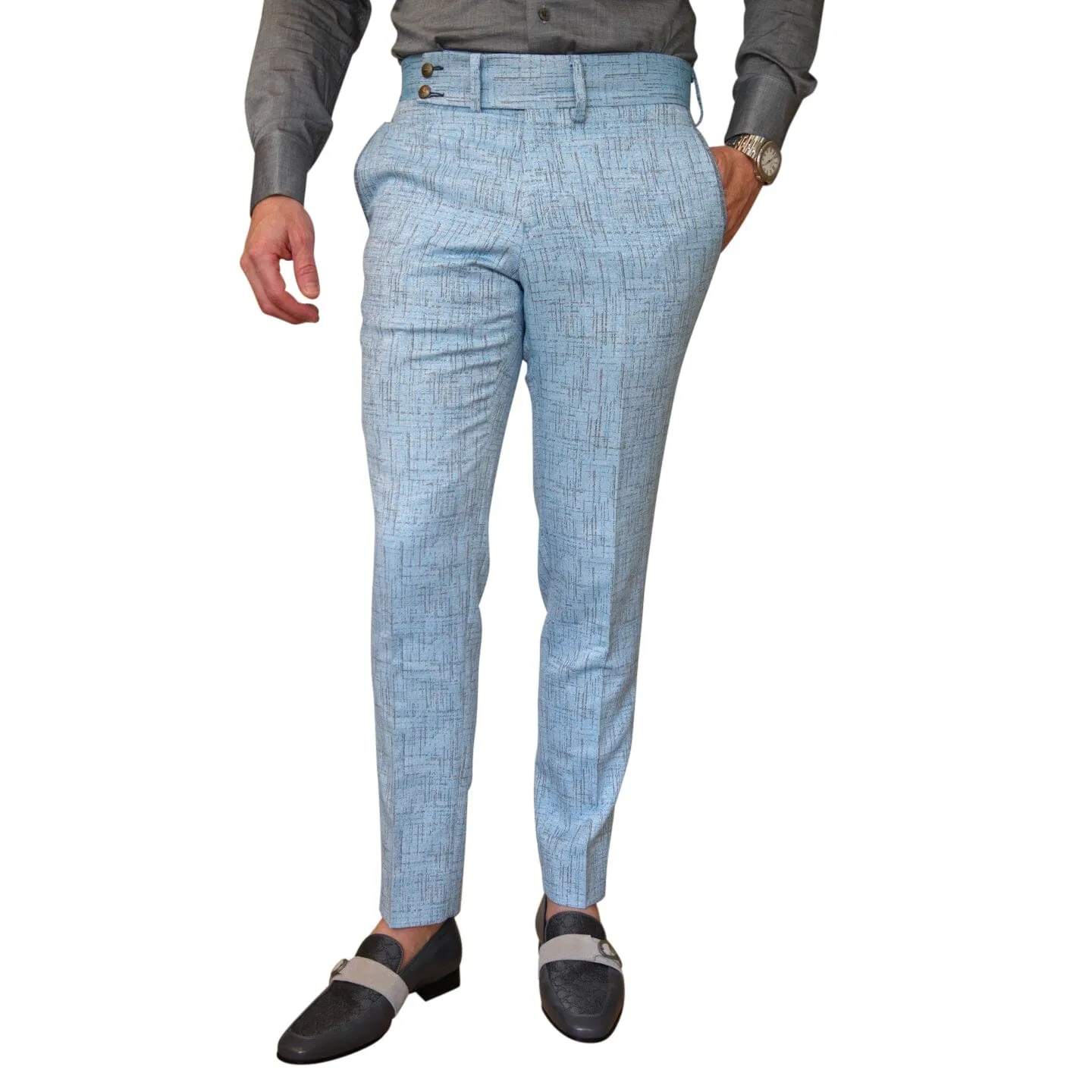 Azzurro Titanium Trousers @ The Vault sold by Sebastian Cruz Couture product image thumbnail 2