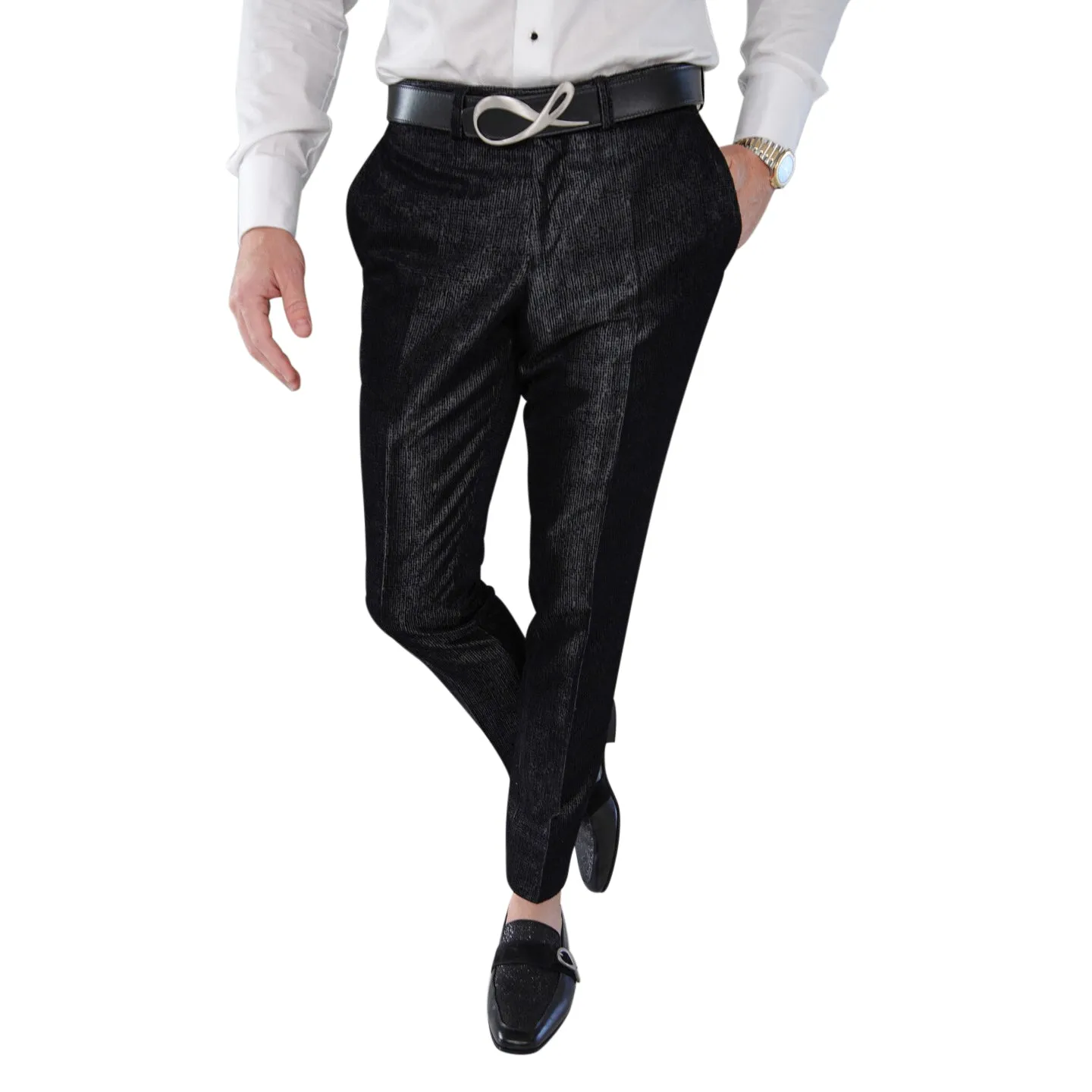 Black Velluto Trousers @ The Vault sold by Sebastian Cruz Couture