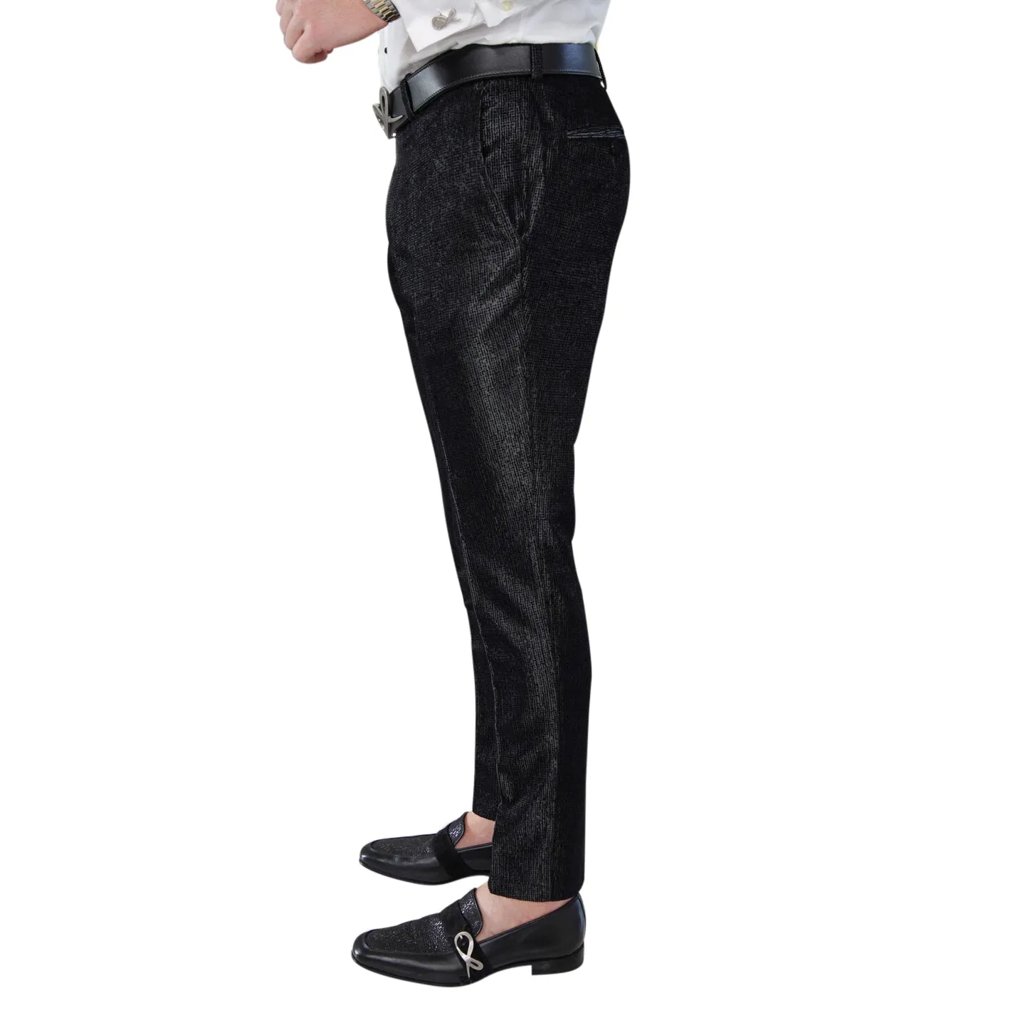 Black Velluto Trousers @ The Vault sold by Sebastian Cruz Couture product image thumbnail 3