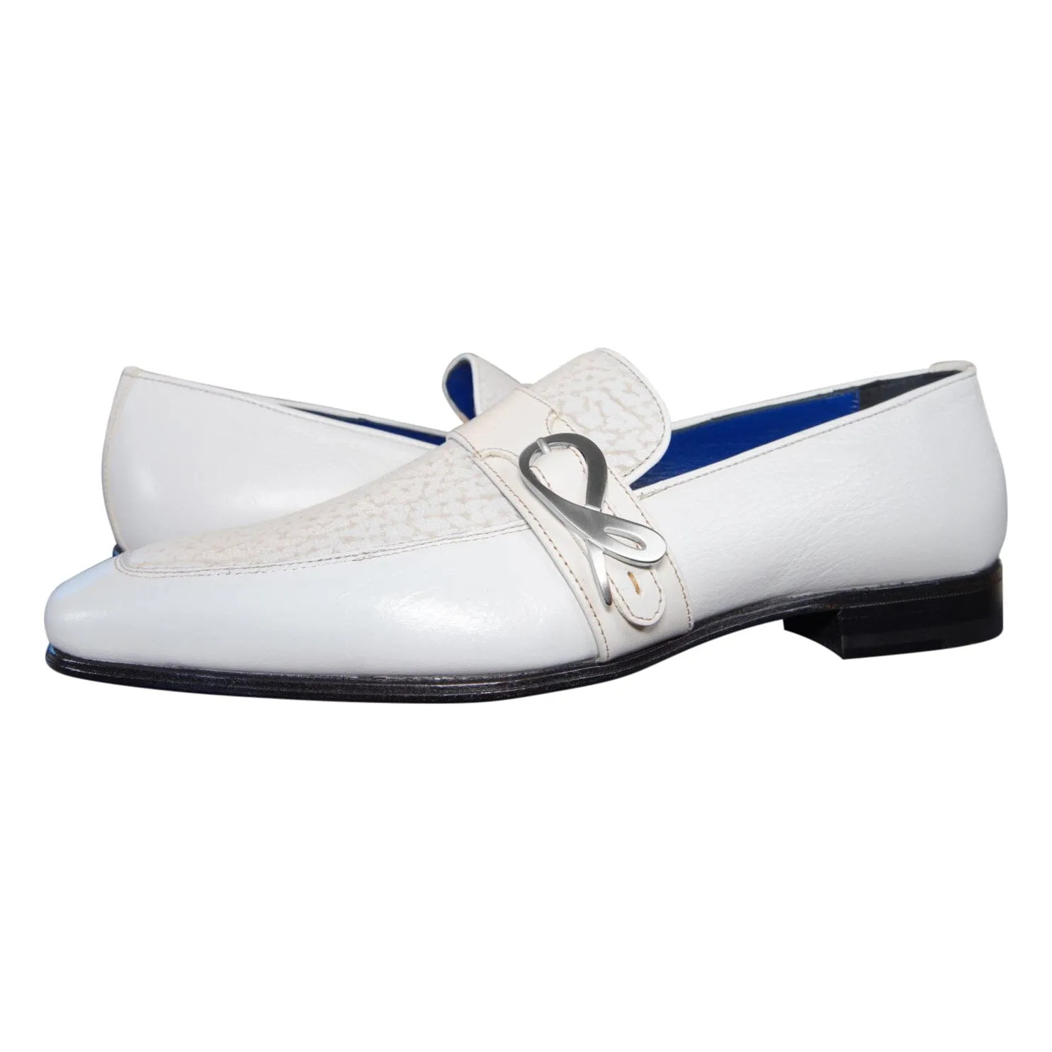 White Piega Monk Silver Loafer sold by Sebastian Cruz Couture product image thumbnail 3