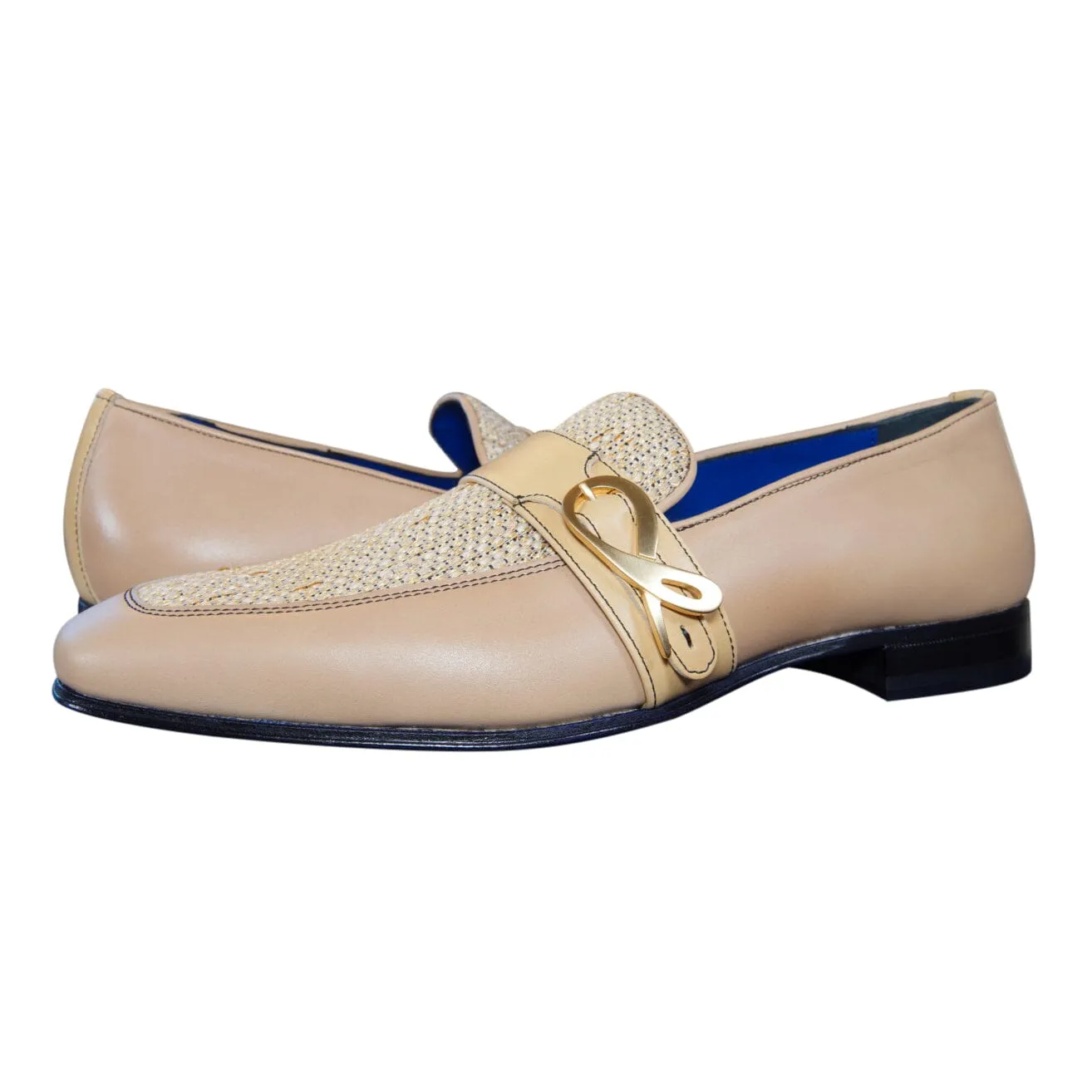 Tan Cestino Monk Yellow Gold Loafer sold by Sebastian Cruz Couture product image thumbnail 4