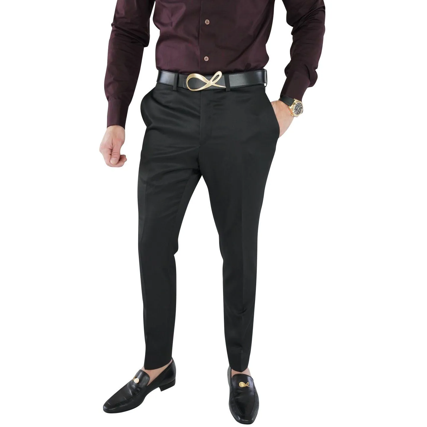 Black Lucentezza Trousers @ The Vault sold by Sebastian Cruz Couture product image thumbnail 2