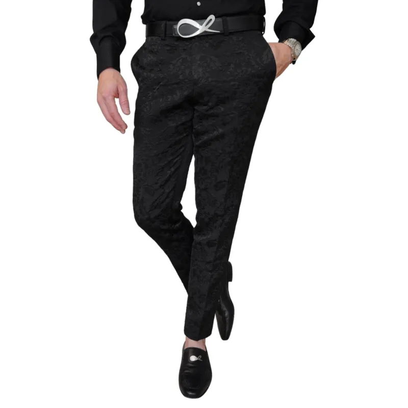 Black Fiore Trousers sold by Sebastian Cruz Couture