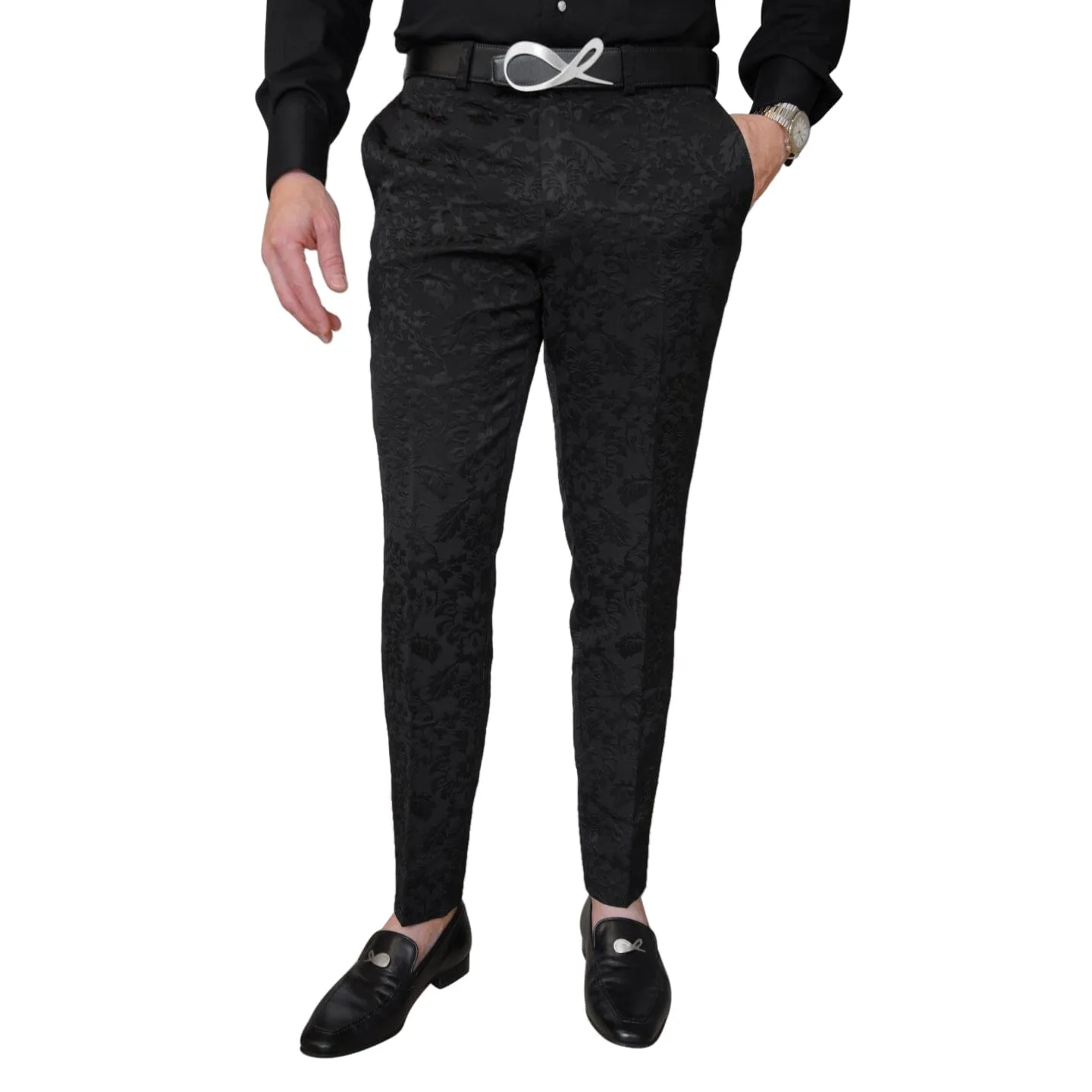Black Fiore Trousers sold by Sebastian Cruz Couture product image thumbnail 2