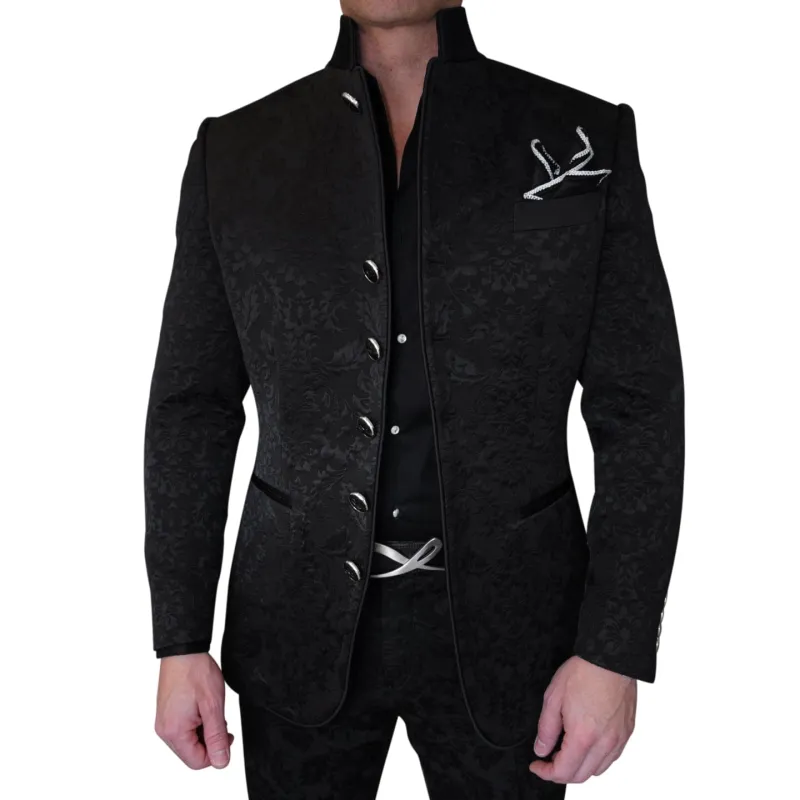 Black Fiore Mandani Jacket sold by Sebastian Cruz Couture