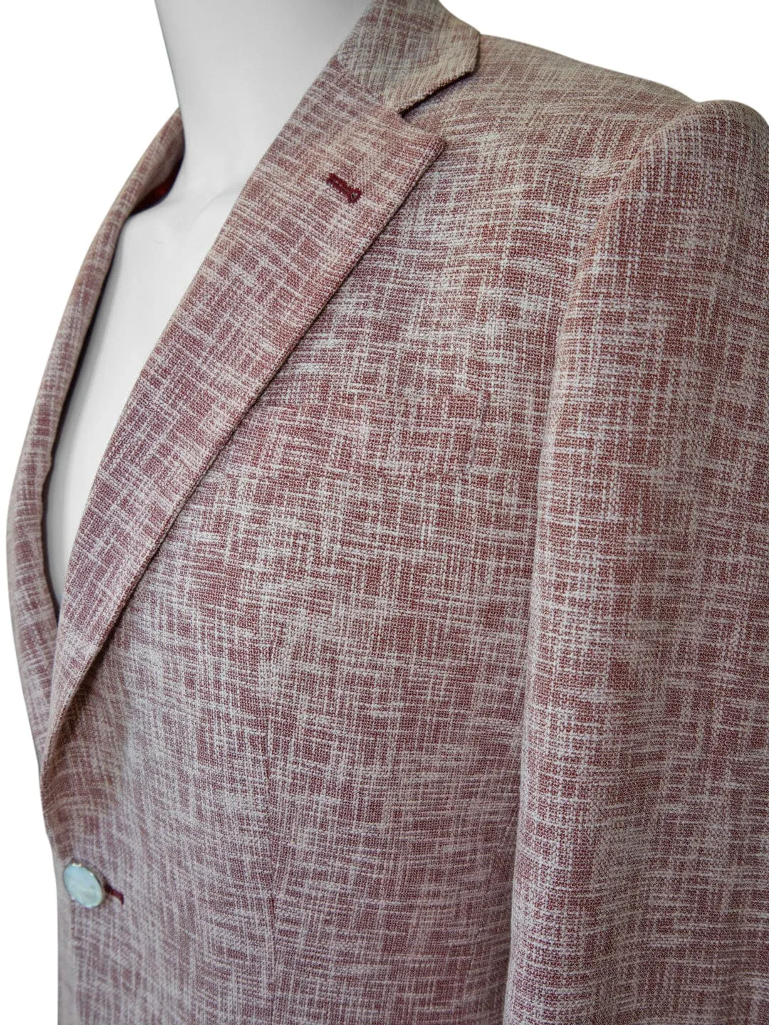 Faded Alizarin Tweed Jacket sold by Sebastian Cruz Couture product image thumbnail 5