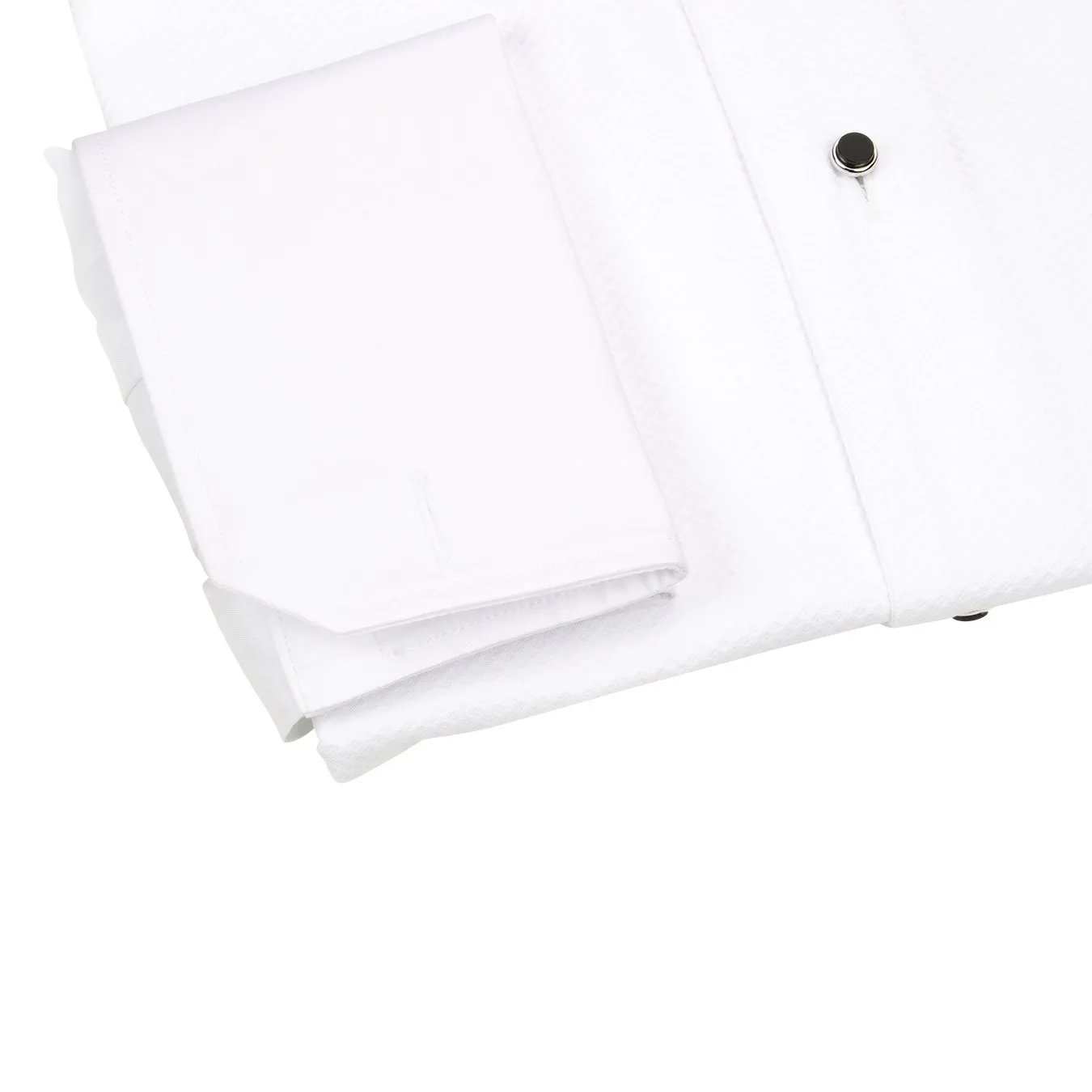 White Evento Tuxedo Shirt @ The Vault sold by Sebastian Cruz Couture product image thumbnail 4