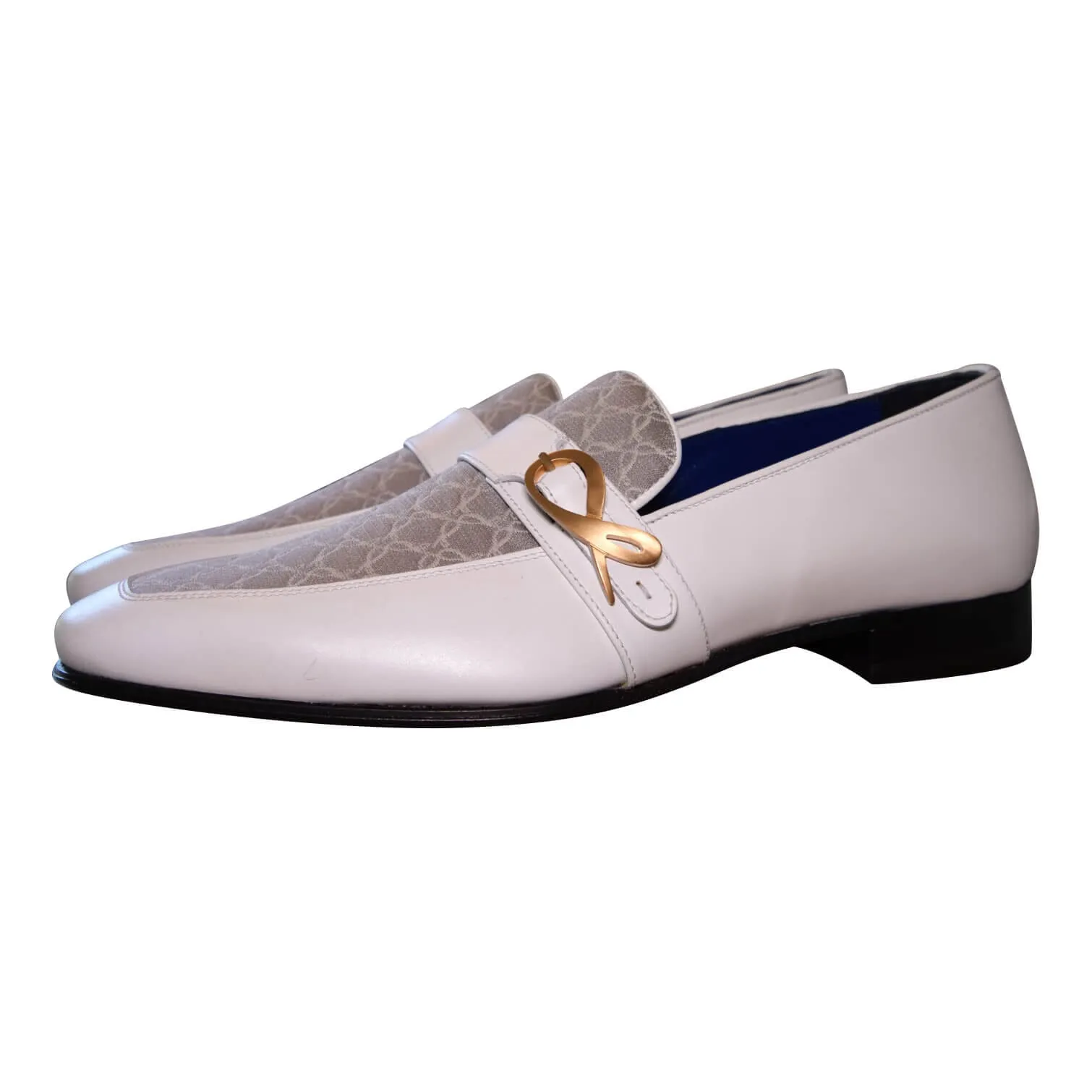 Tortora Logo Bianco Monk Strap Loafer With Gold Buckle @ The Vault sold by Sebastian Cruz Couture product image thumbnail 2