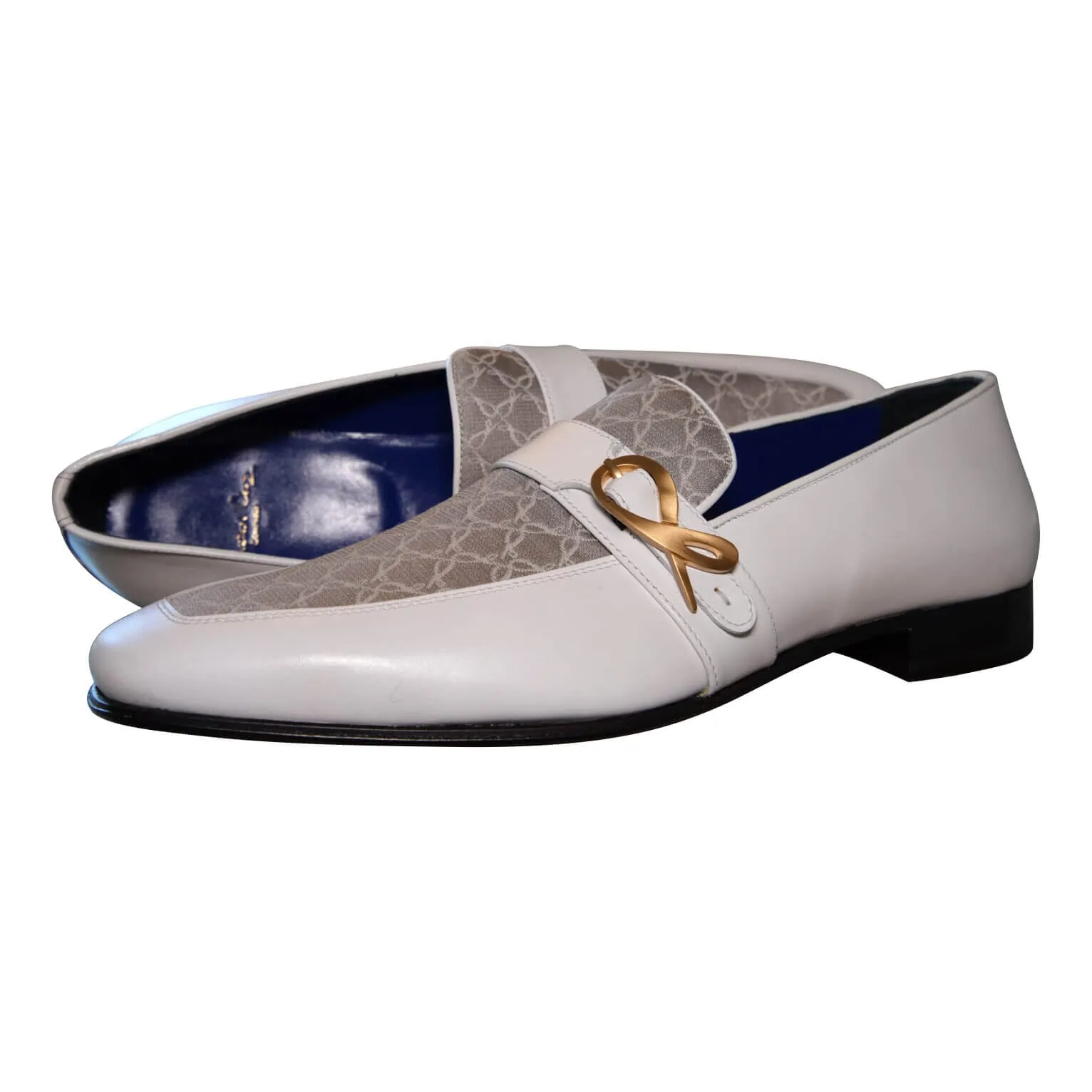 Tortora Logo Bianco Monk Strap Loafer With Gold Buckle @ The Vault sold by Sebastian Cruz Couture product image thumbnail 5