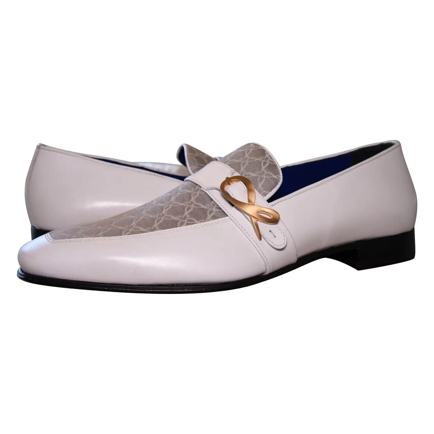 Tortora Logo Bianco Monk Strap Loafer With Gold Buckle @ The Vault sold by Sebastian Cruz Couture product image thumbnail 4
