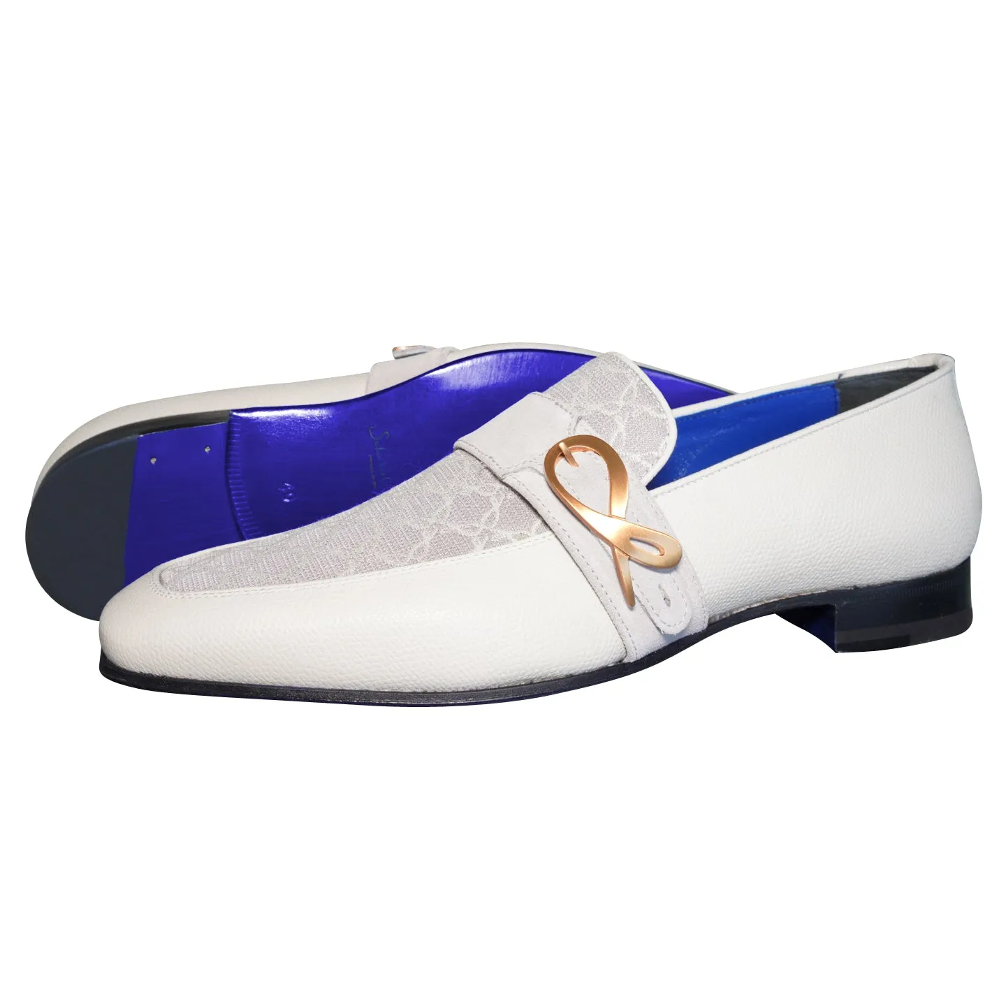 Tortora Logo Monk Strap Loafer With Rose Gold Buckle @ The Vault sold by Sebastian Cruz Couture product image thumbnail 2