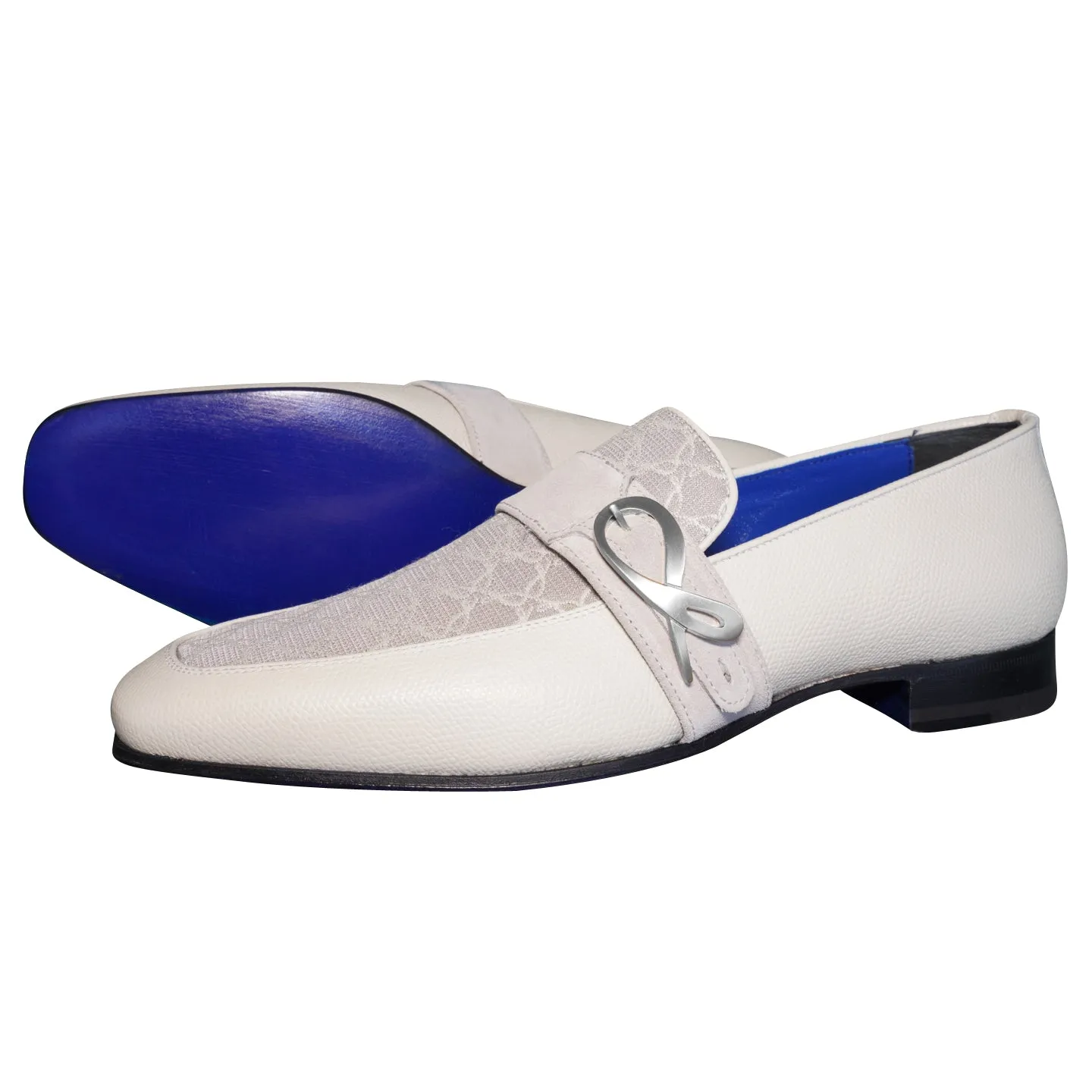 Tortora Logo Monk Strap Loafer With Silver Buckle @ The Vault sold by Sebastian Cruz Couture