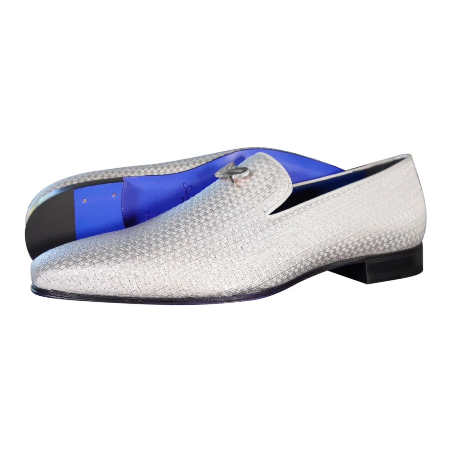 Silver Diamante With Silver Hardware Loafer @ The Vault sold by Sebastian Cruz Couture product image thumbnail 3