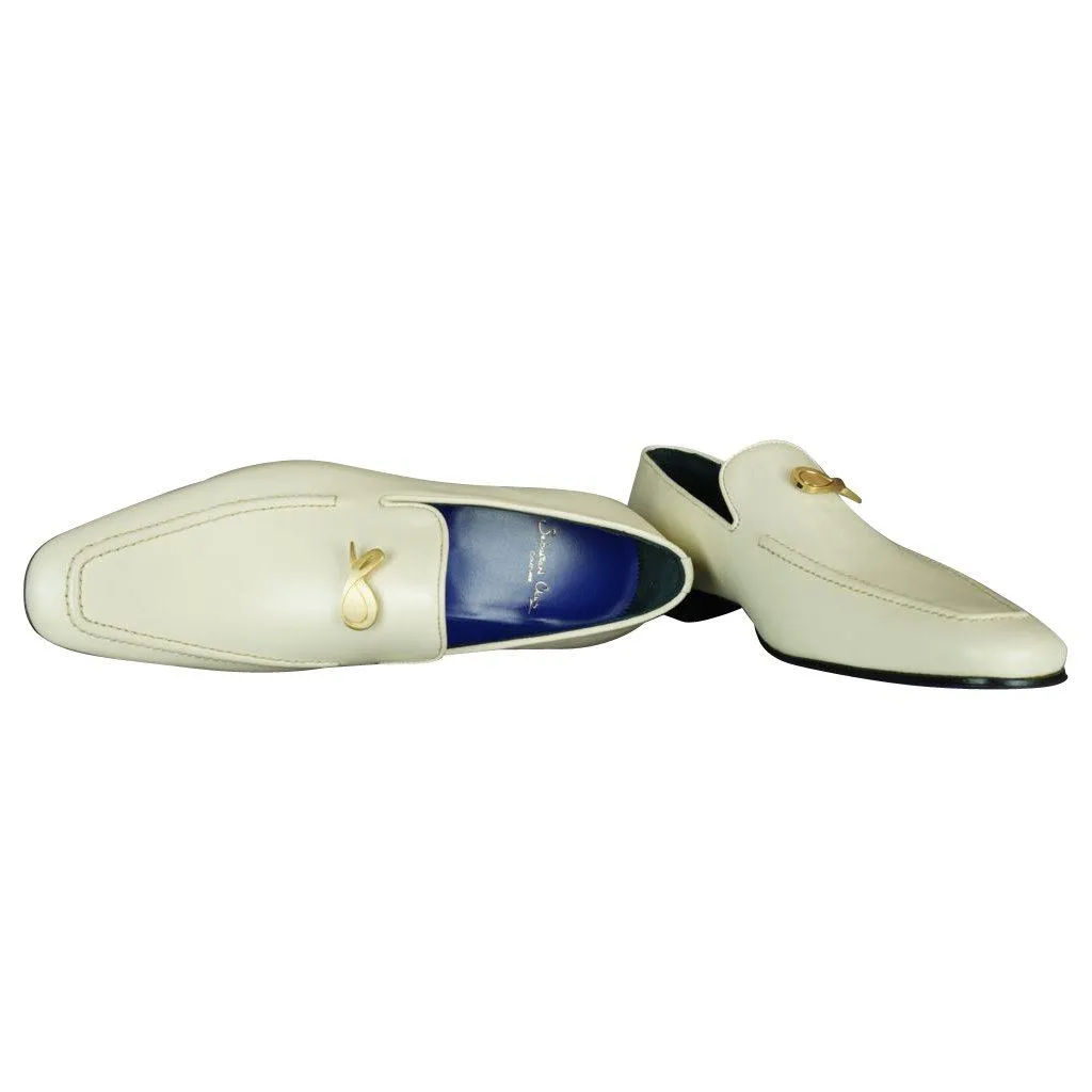 Classica Mascarpone With Yellow Gold Gold Hardware Leather Loafers @ The Vault sold by Sebastian Cruz Couture product image thumbnail 3