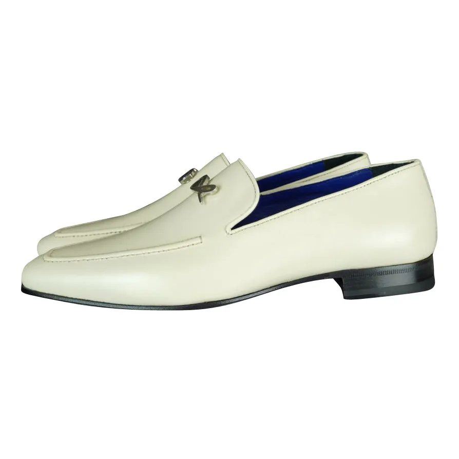 Classica Mascarpone With Silver Gold Hardware Leather Loafers @ The Vault sold by Sebastian Cruz Couture product image thumbnail 5