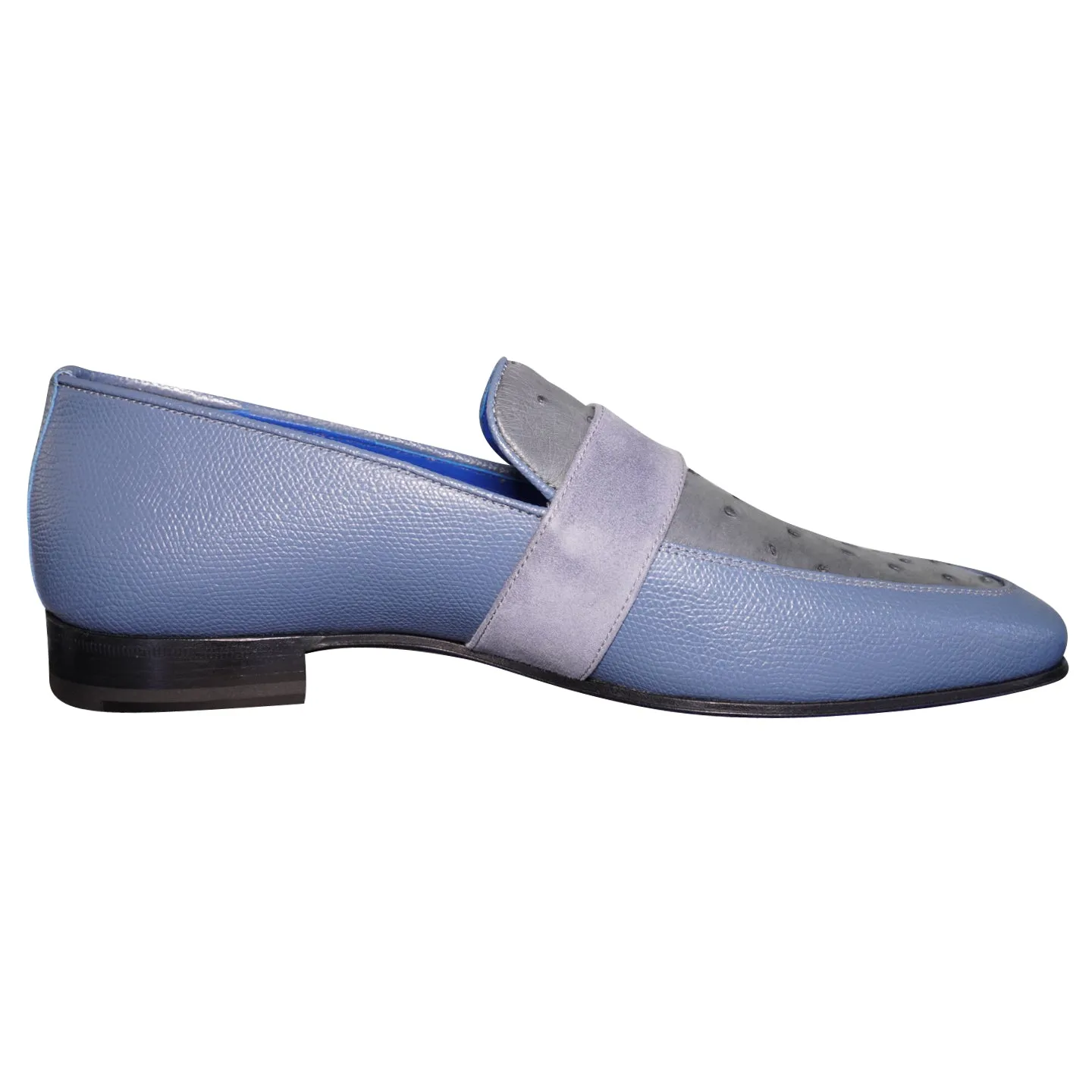 Aegean Ostrich Monk Silver Loafer @ The Vault sold by Sebastian Cruz Couture product image thumbnail 5