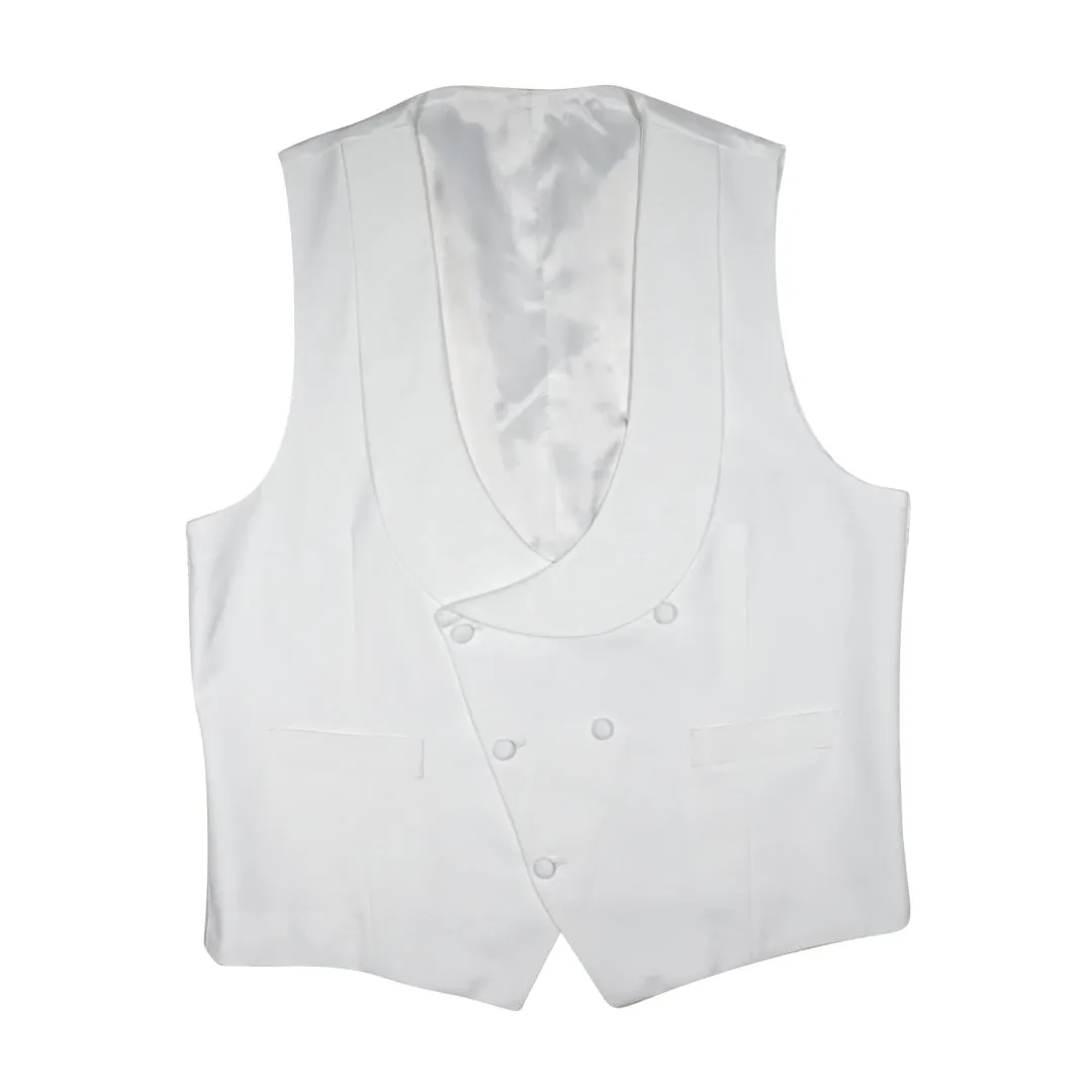 White Double Breasted Waistcoat @ The Vault sold by Sebastian Cruz Couture product image thumbnail 3